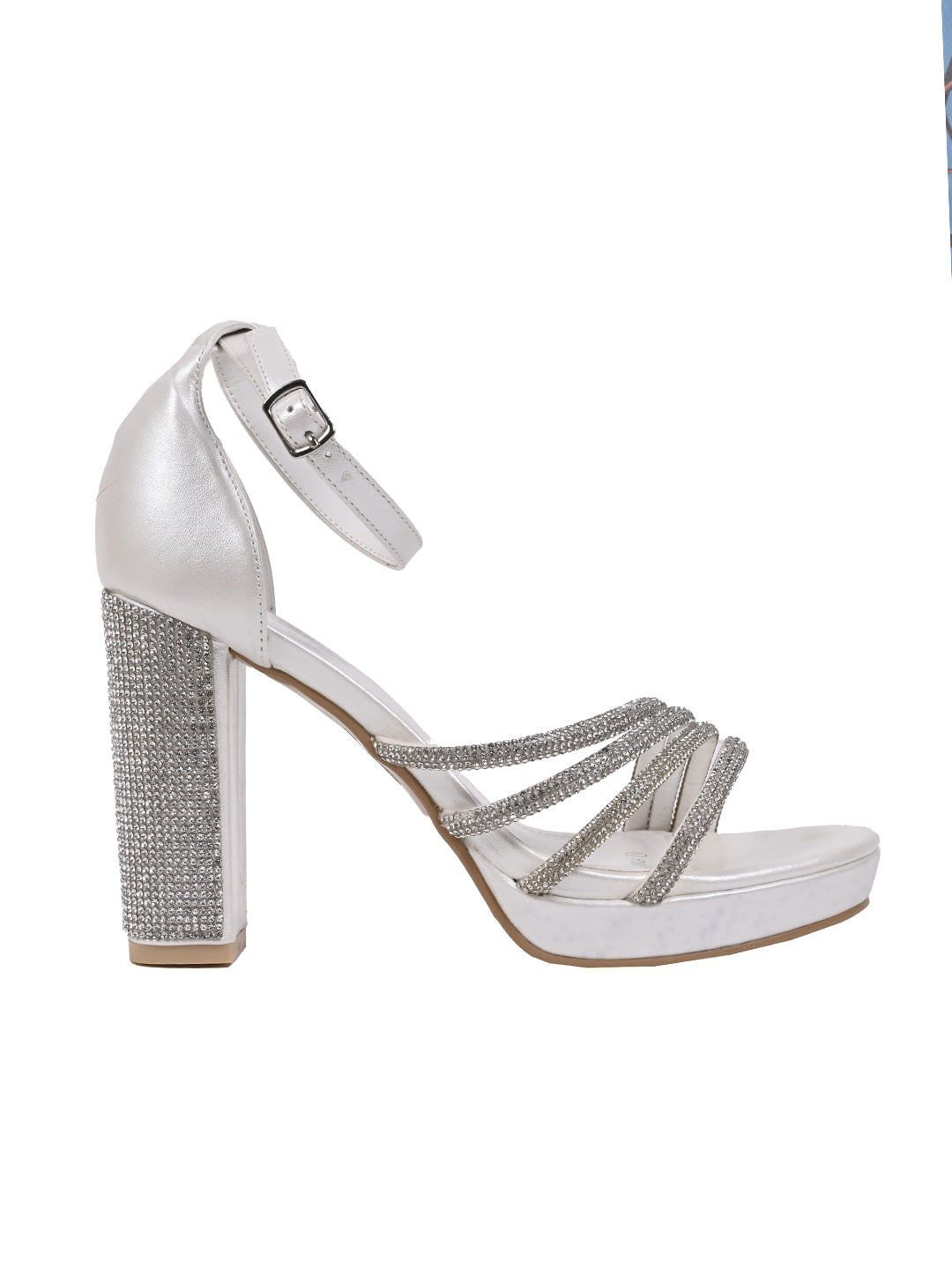 Women, Women Footwear, White Sandal