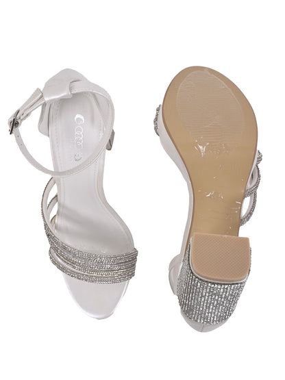 Women, Women Footwear, White Sandal