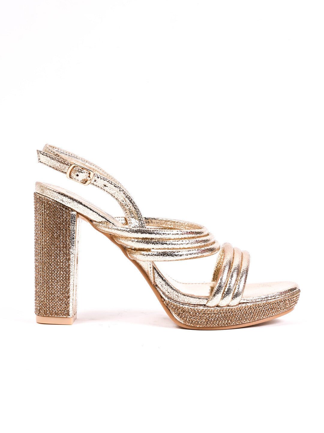 Women, Women Footwear, Gold Sandal