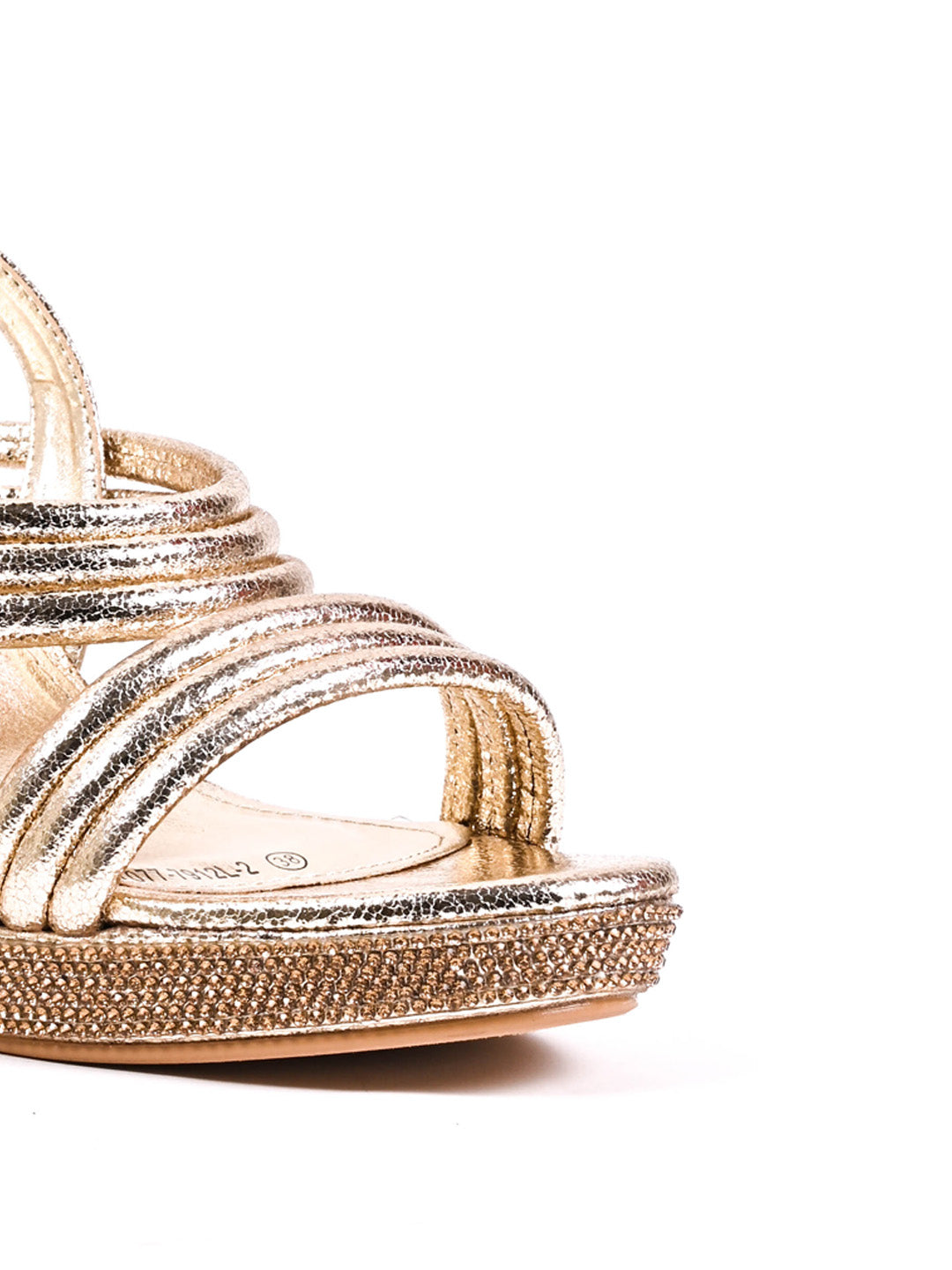 Women, Women Footwear, Gold Sandal