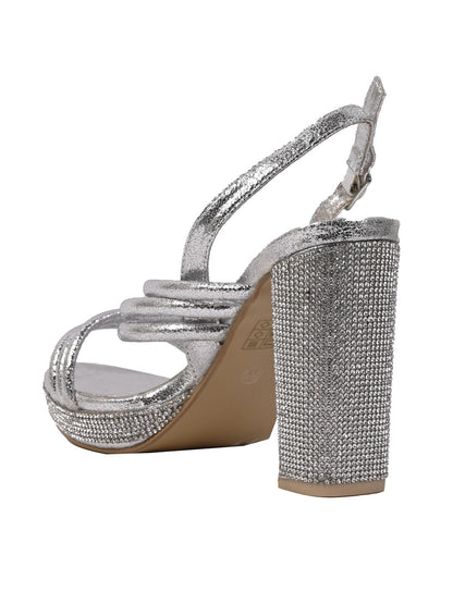 Women, Women Footwear, Silver Sandal