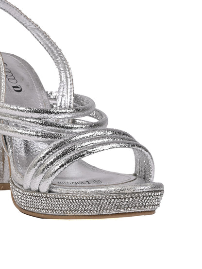 Women, Women Footwear, Silver Sandal