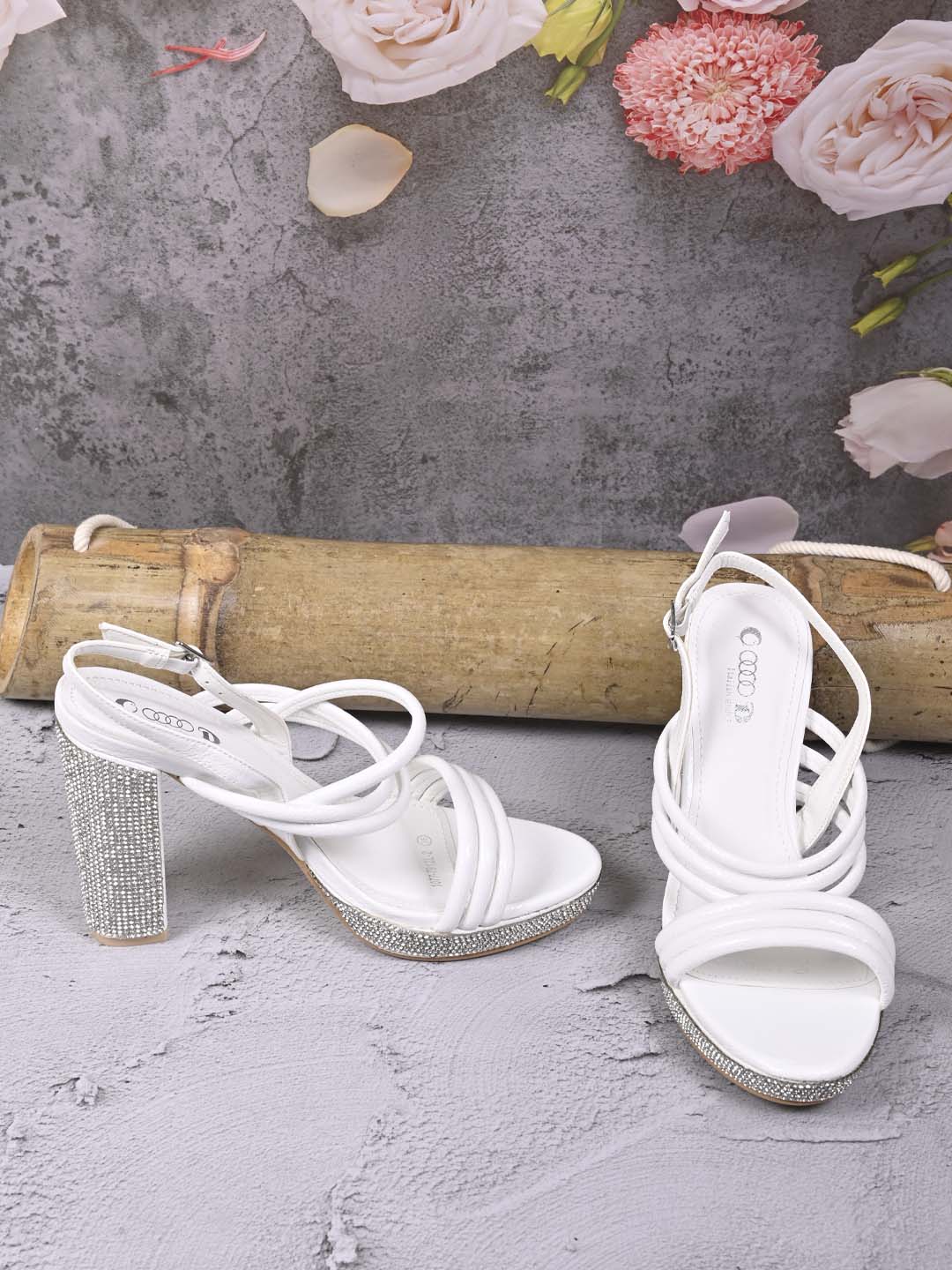 Women, Women Footwear, White Sandal