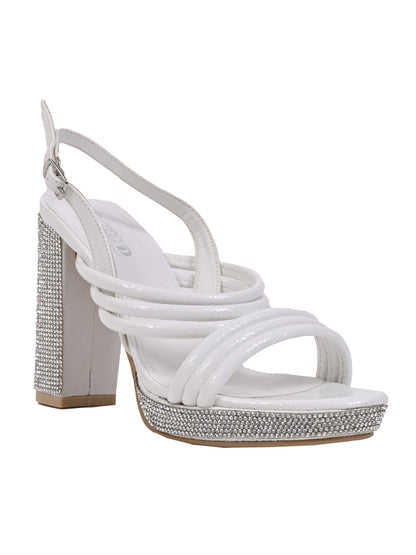 Women, Women Footwear, White Sandal