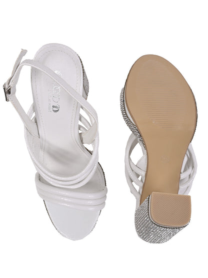 Women, Women Footwear, White Sandal