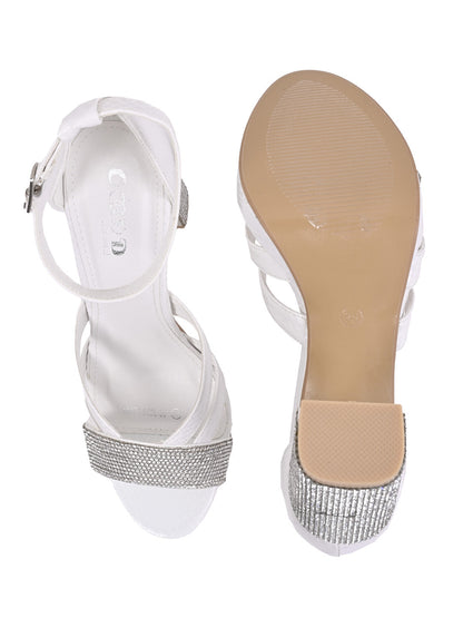 Women, Women Footwear, White Sandal