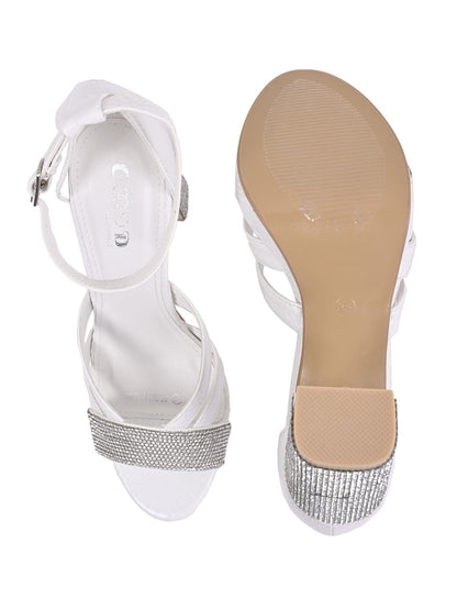 Women, Women Footwear, White Sandal