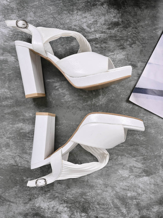 Women, Women Footwear, White Sandal