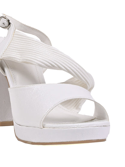 Women, Women Footwear, White Sandal