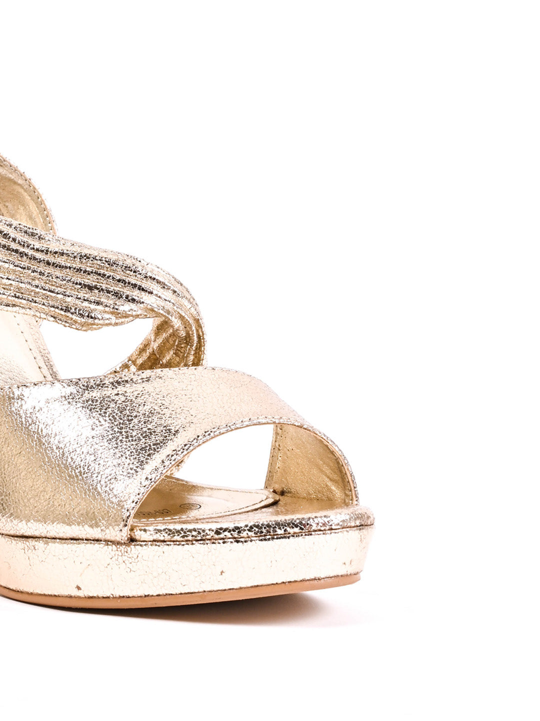 Women, Women Footwear, Gold Sandal