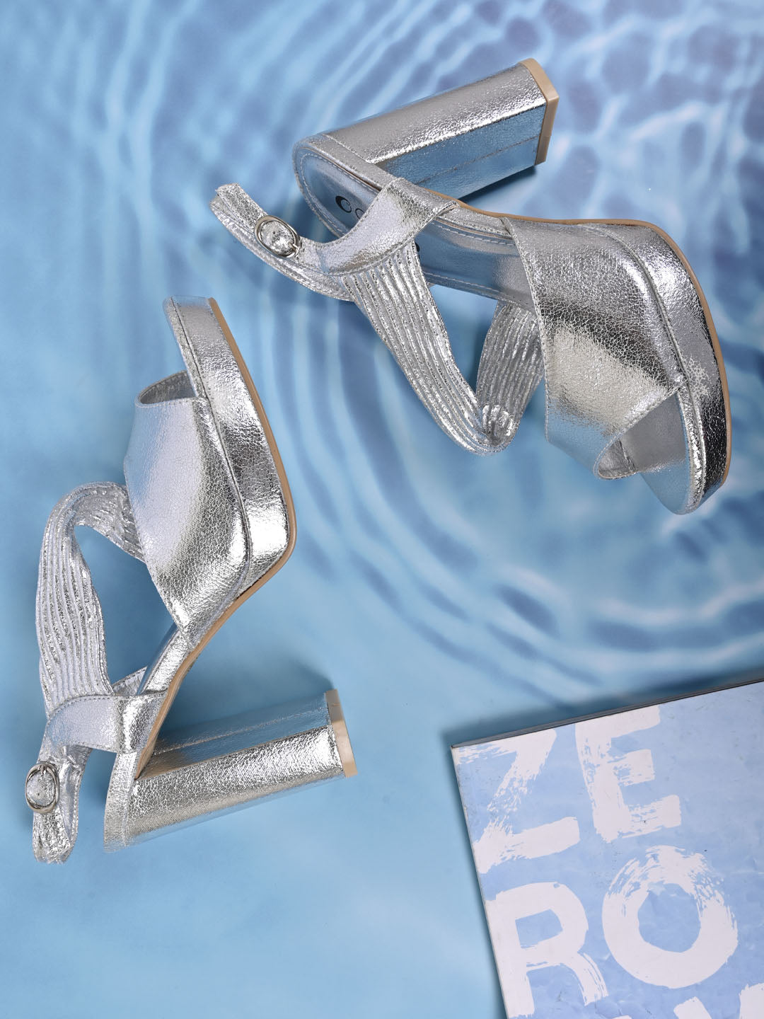 Women, Women Footwear, Silver Sandal