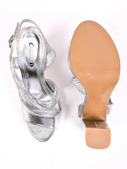 Women, Women Footwear, Silver Sandal