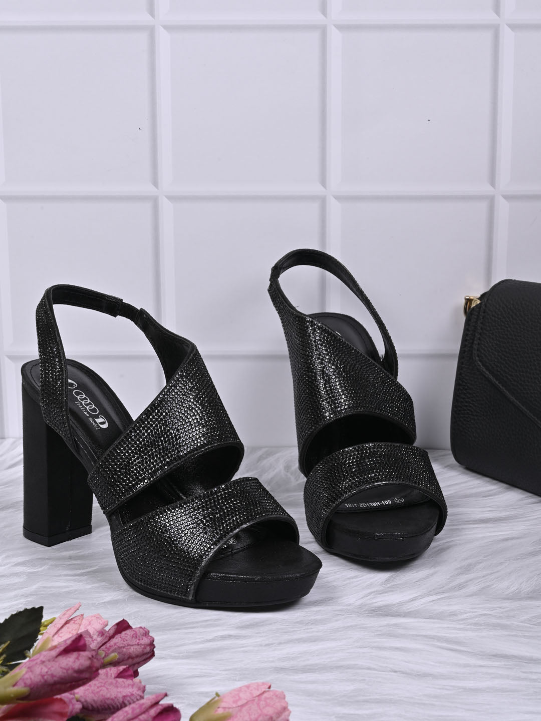 Women, Women Footwear, Black Sandals