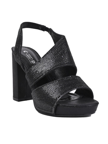 Women, Women Footwear, Black Sandals