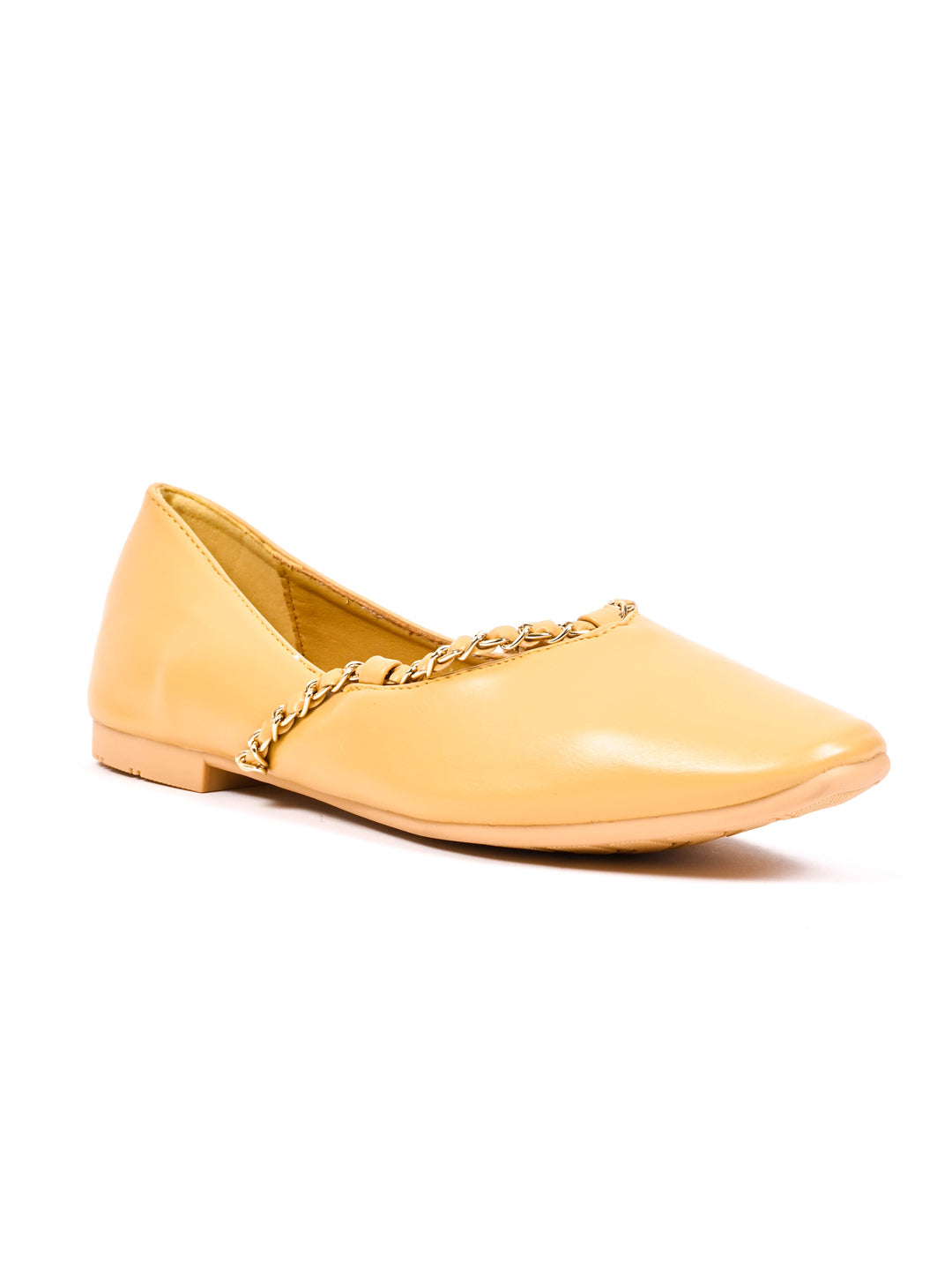 Women, Women Footwear, Yellow Ballerinas