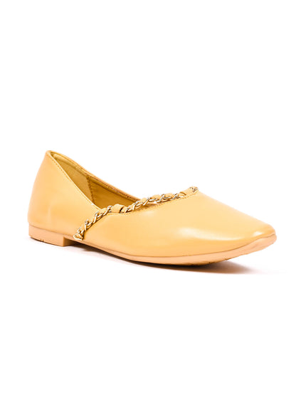 Women, Women Footwear, Yellow Ballerinas