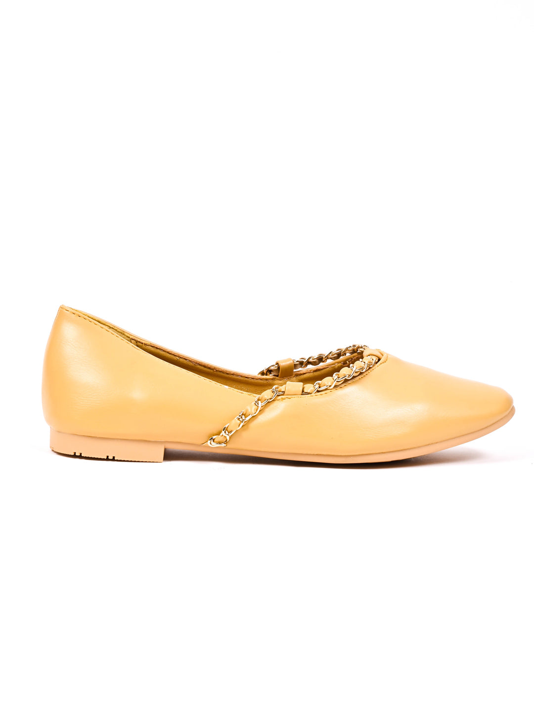 Women, Women Footwear, Yellow Ballerinas