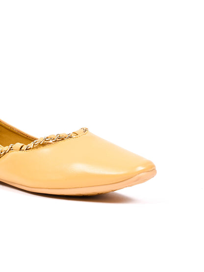 Women Yellow Solid Ballerinas