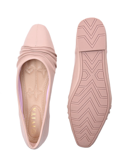 Women Pink Solid Ballerinas