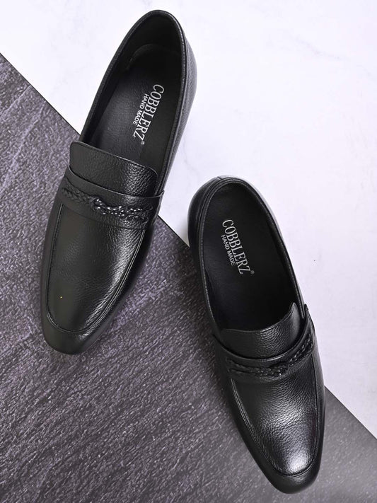 Men, Men Footwear, Black Formal Loafers