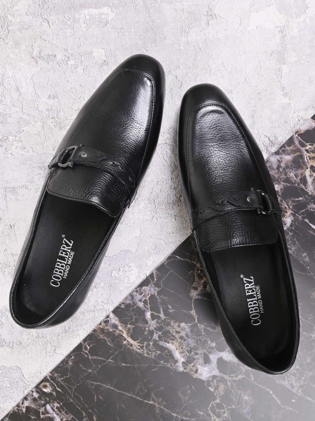 Men, Men Footwear, Black Loafers