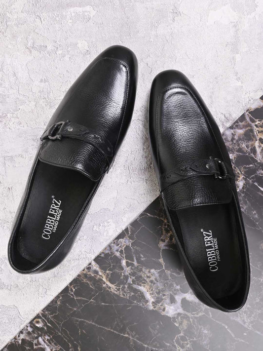 Men, Men Footwear, Black Loafers