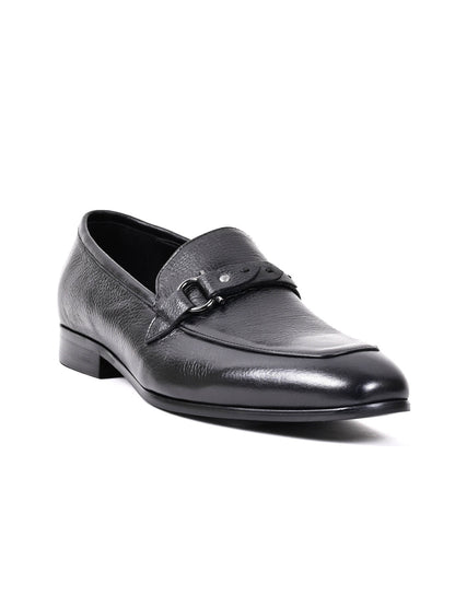 Men, Men Footwear, Black Loafers