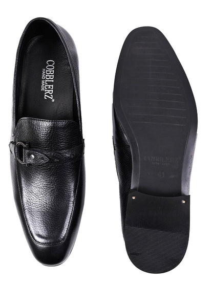 Men, Men Footwear, Black Loafers