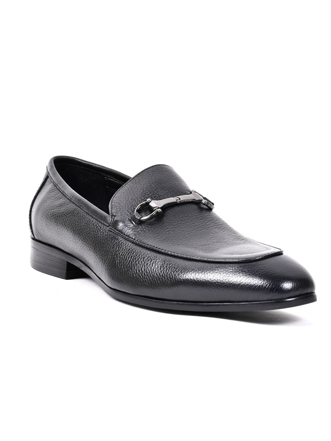 Men, Men Footwear, Black Loafers