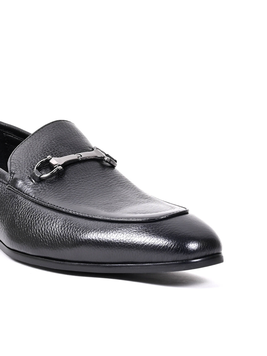 Men, Men Footwear, Black Loafers