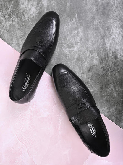 Men, Men Footwear, Black Formal Loafers