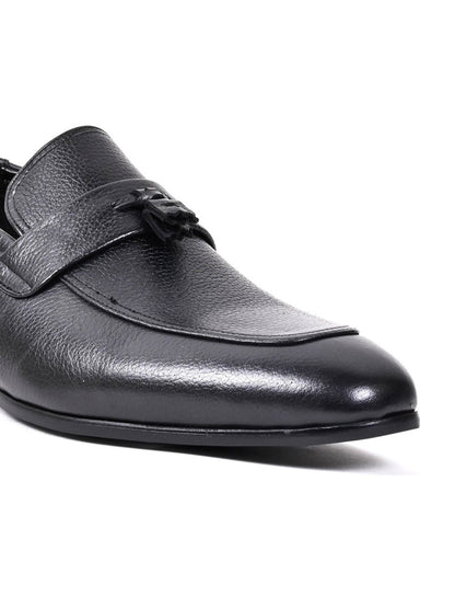 Men, Men Footwear, Black Formal Loafers