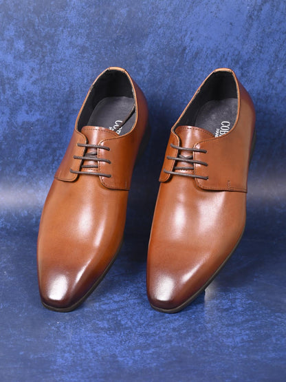 Men, Men Footwear, Tan Derby Formal Shoes