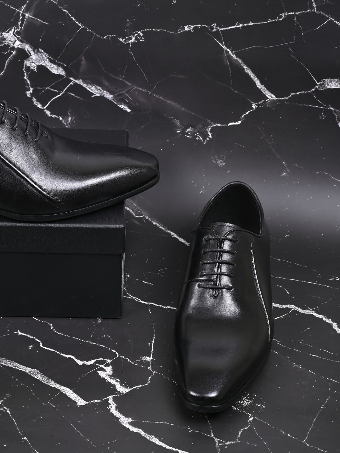 Men, Men Footwear, Black Oxfords