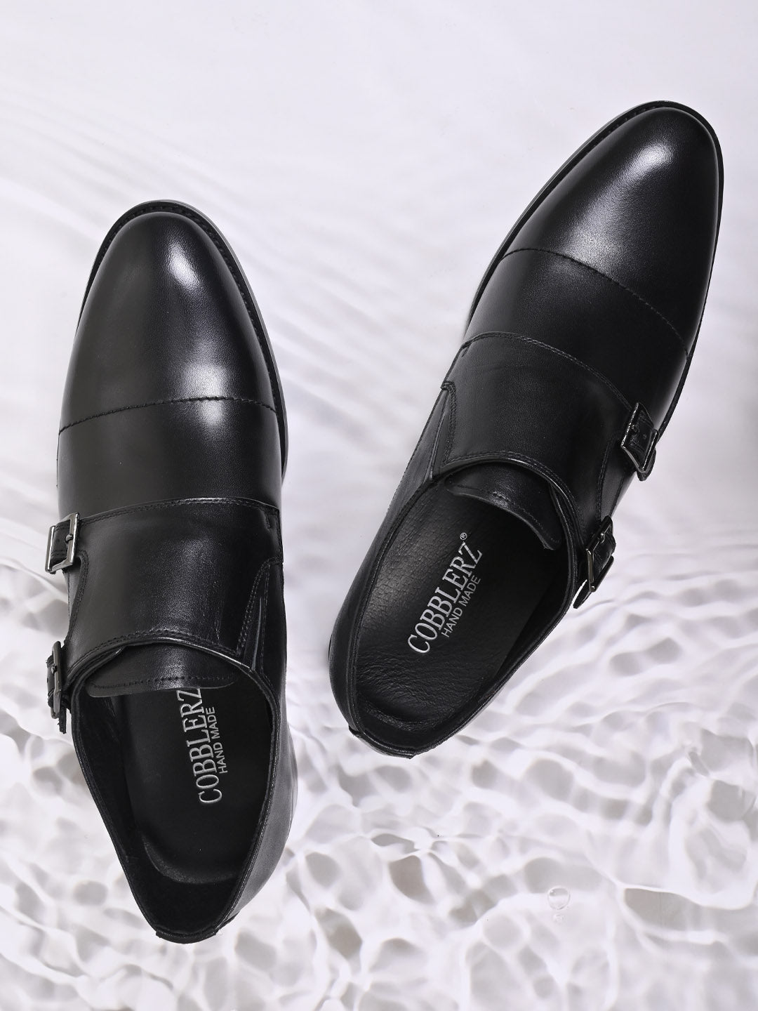 Men, Men Footwear, Black Monk Formal Shoes