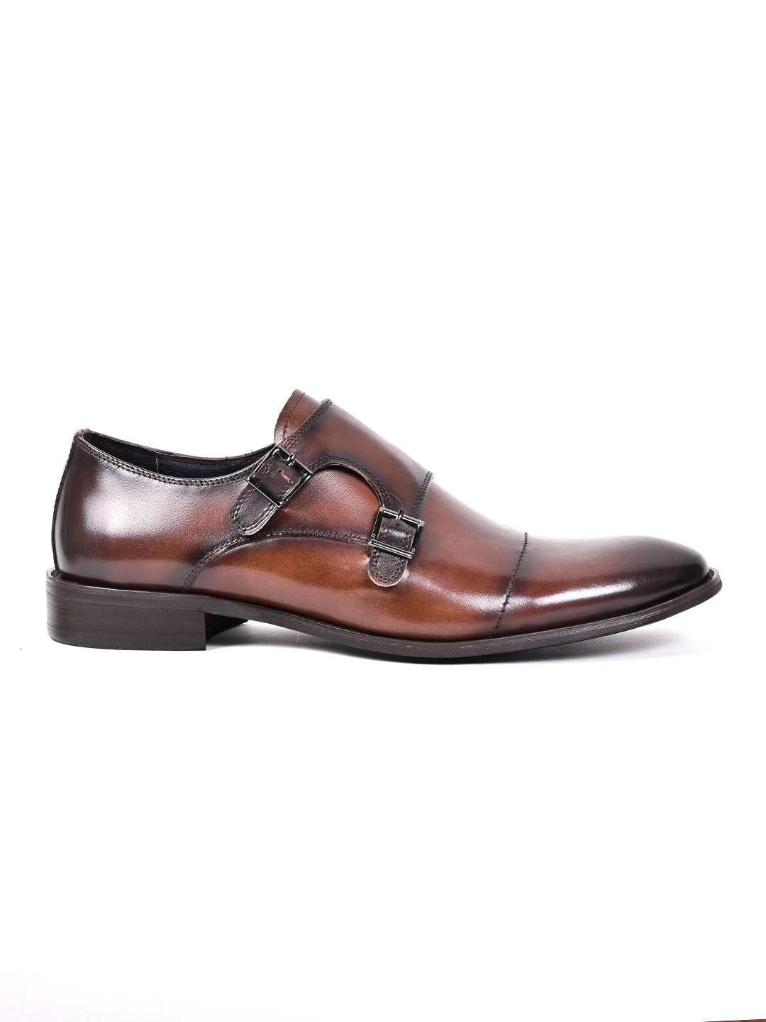 Men, Men Footwear, Brown Monk Formal Shoes