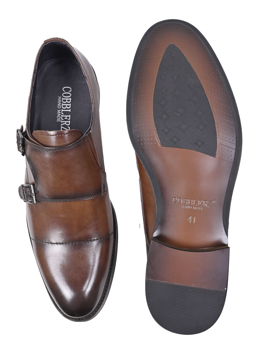 Men, Men Footwear, Brown Monk Formal Shoes