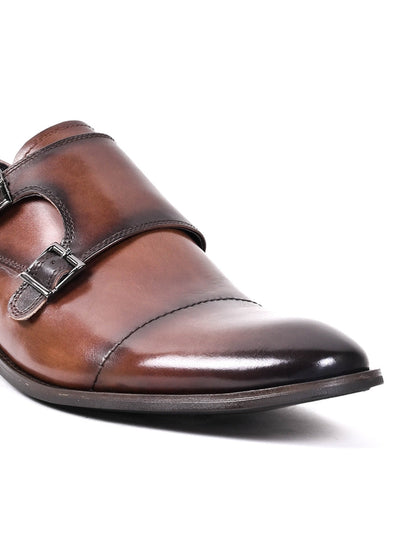 Men, Men Footwear, Brown Monk Formal Shoes