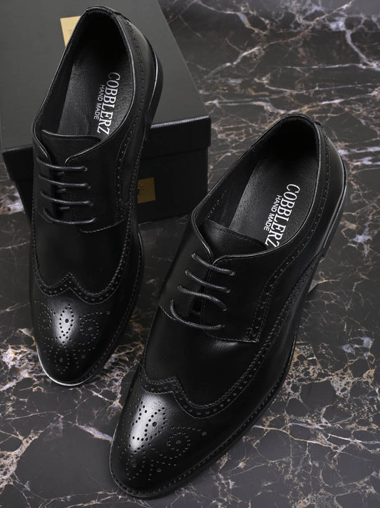 Men, Men Footwear, Black Derby Formal Shoes