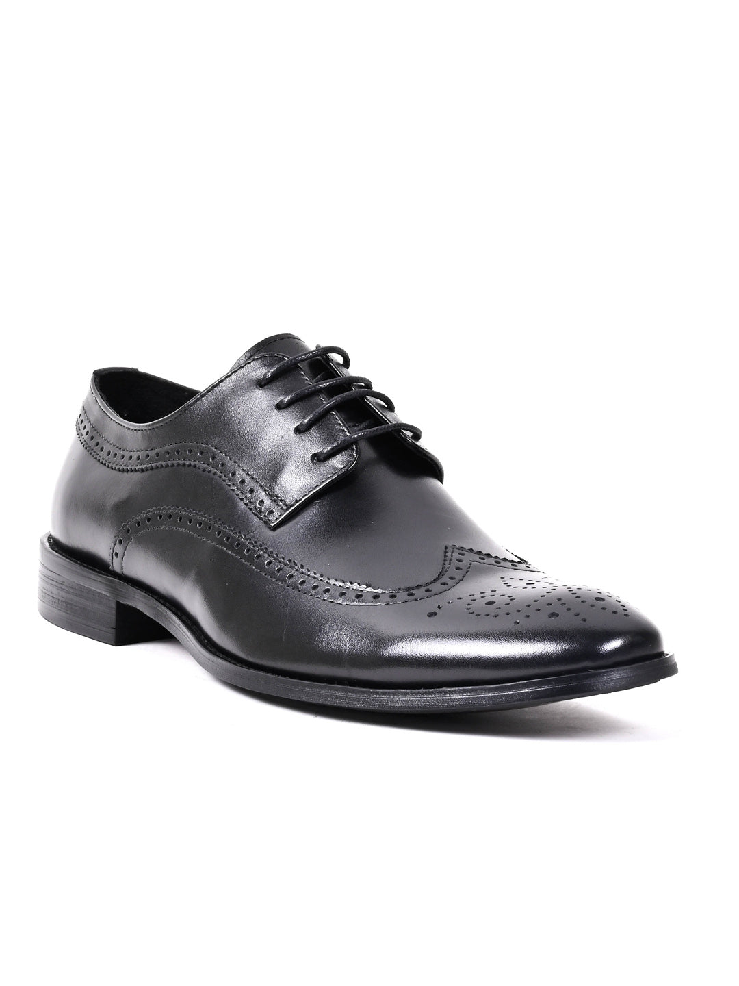 Men, Men Footwear, Black Derby Formal Shoes