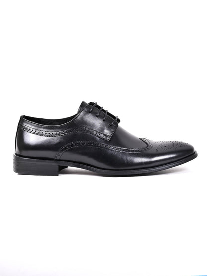 Men, Men Footwear, Black Derby Formal Shoes