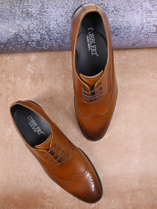 Men, Men Footwear, Tan Derby Formal Shoes