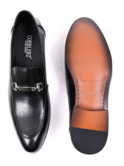 Men, Men Footwear, Black Loafers