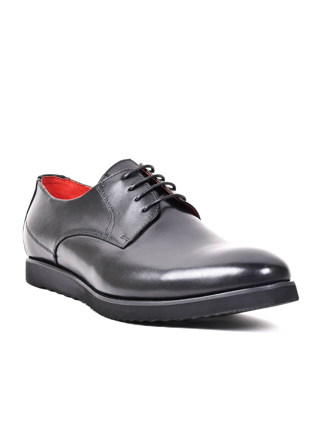 Men, Men Footwear, Black Derby Formal Shoes