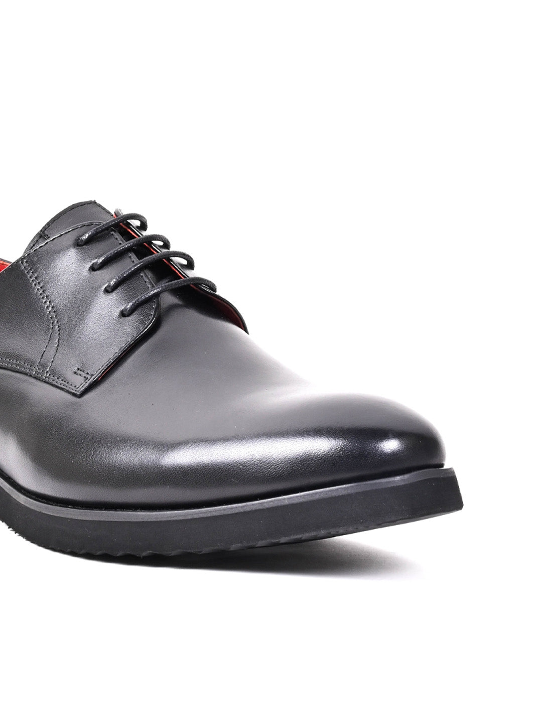 Men, Men Footwear, Black Derby Formal Shoes