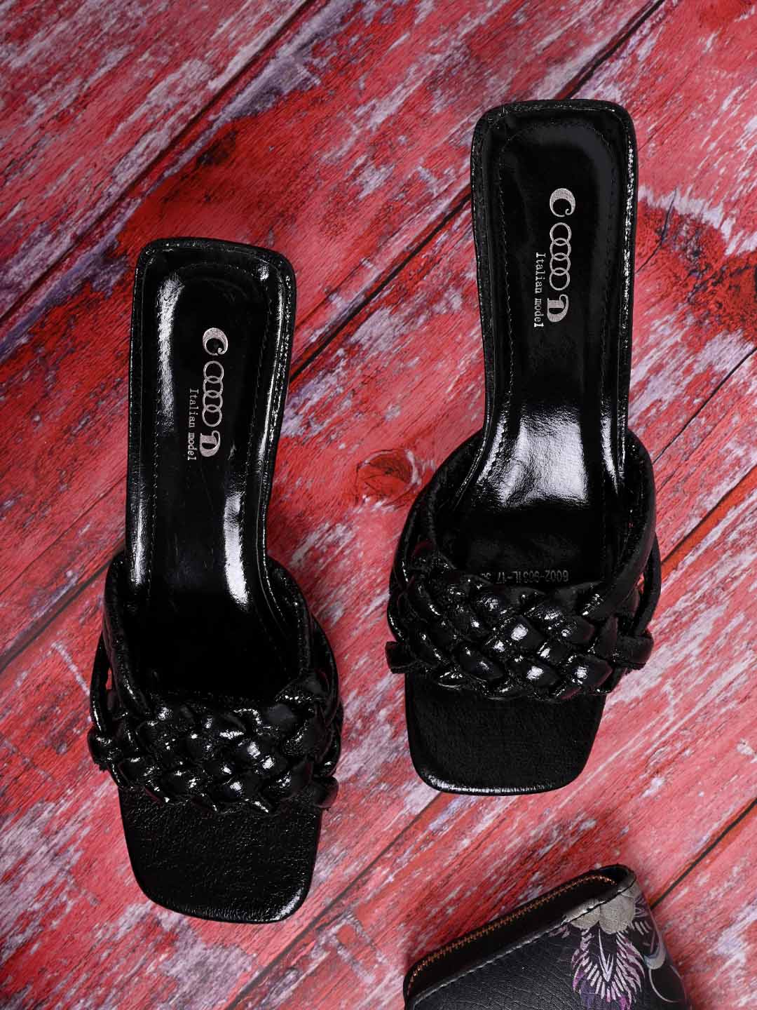 Women, Women Footwear, Black Sandal