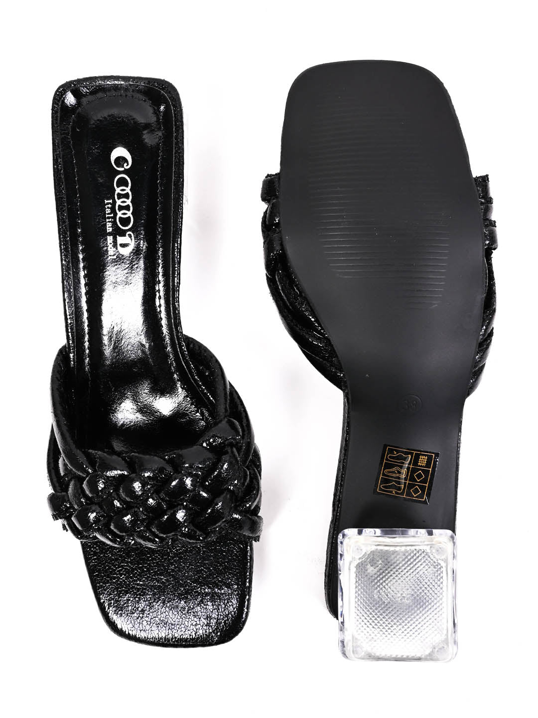 Women, Women Footwear, Black Sandal