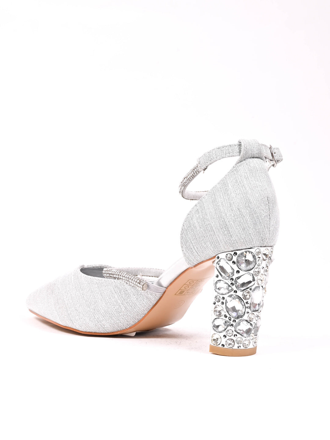 Women, Women Footwear, Silver Pumps