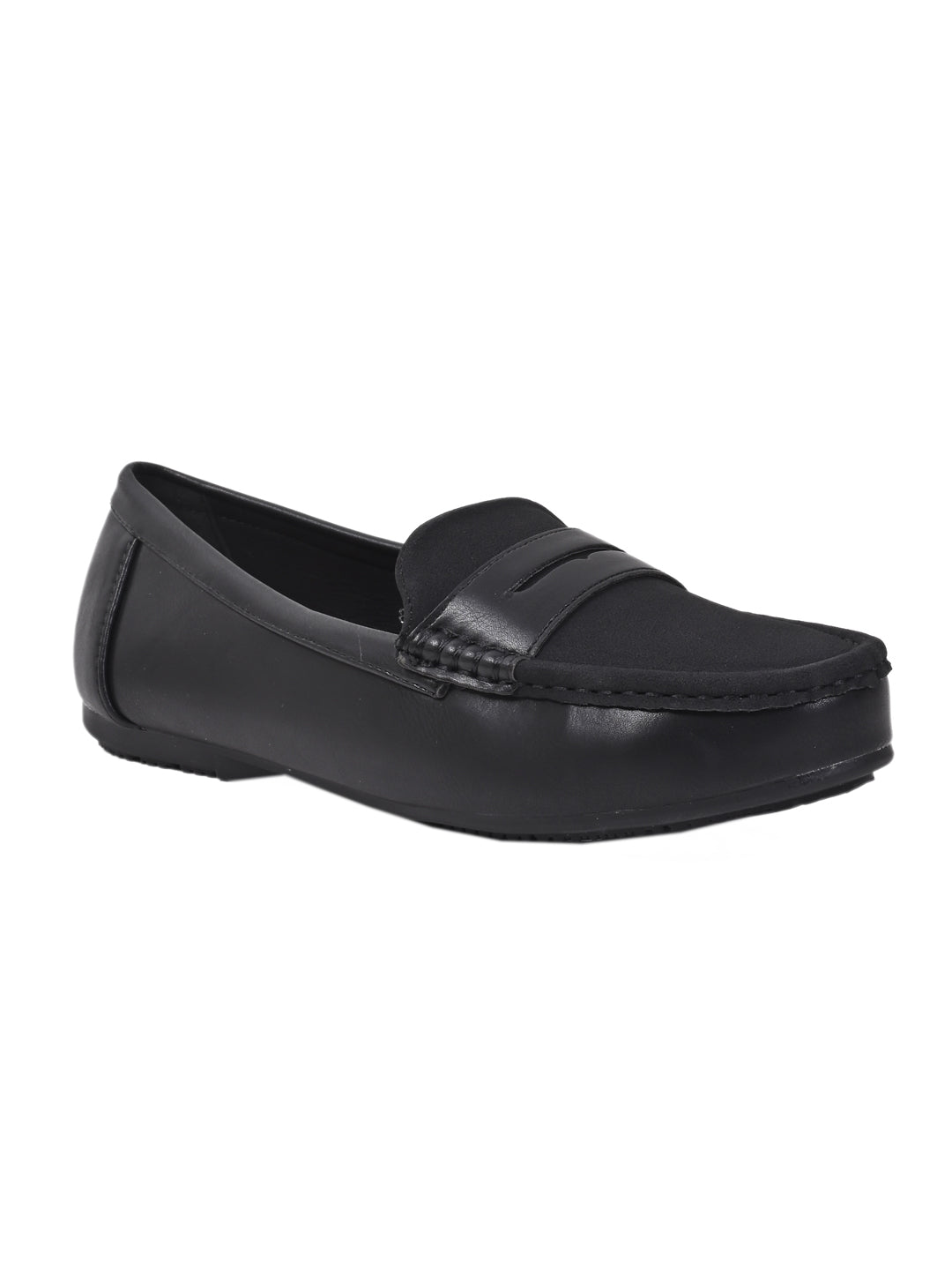 Women, Women Footwear, Black Loafers