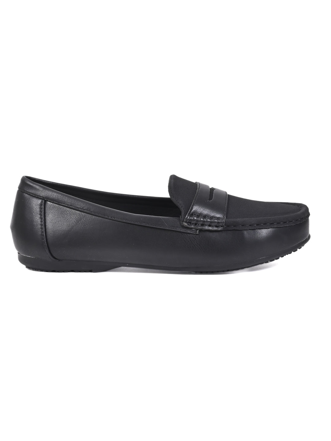 Women, Women Footwear, Black Loafers